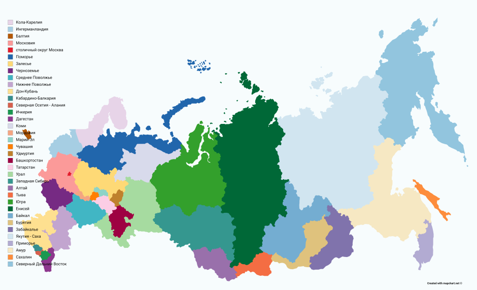 Административно территориальное деление России карта РФ