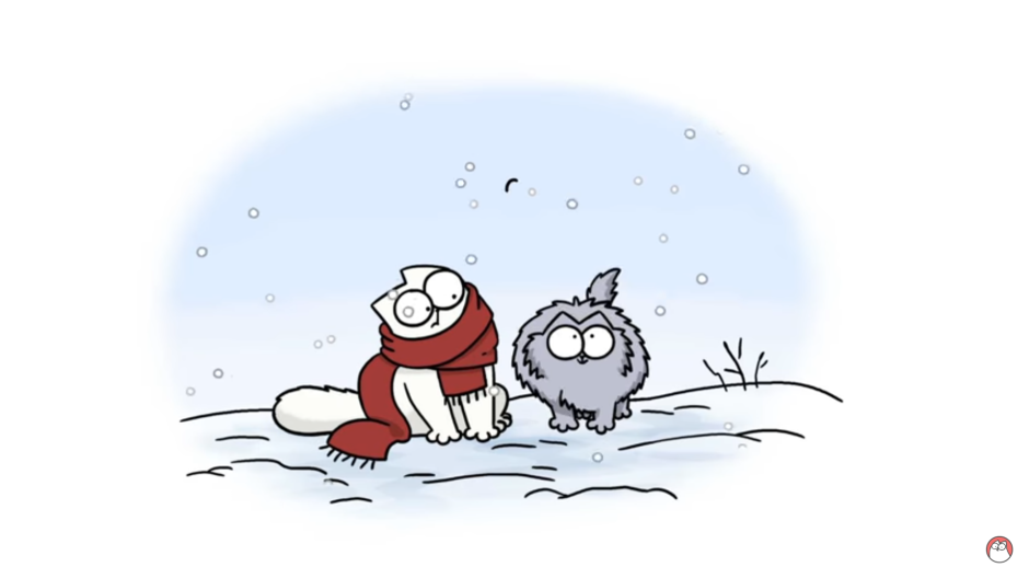 Мультяшные коты зимние