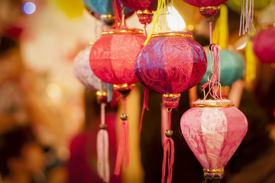 Китайский фонарик с загадкой праздник фонарей