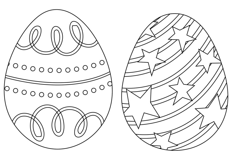 Пасхальные яйца раскраска сложная