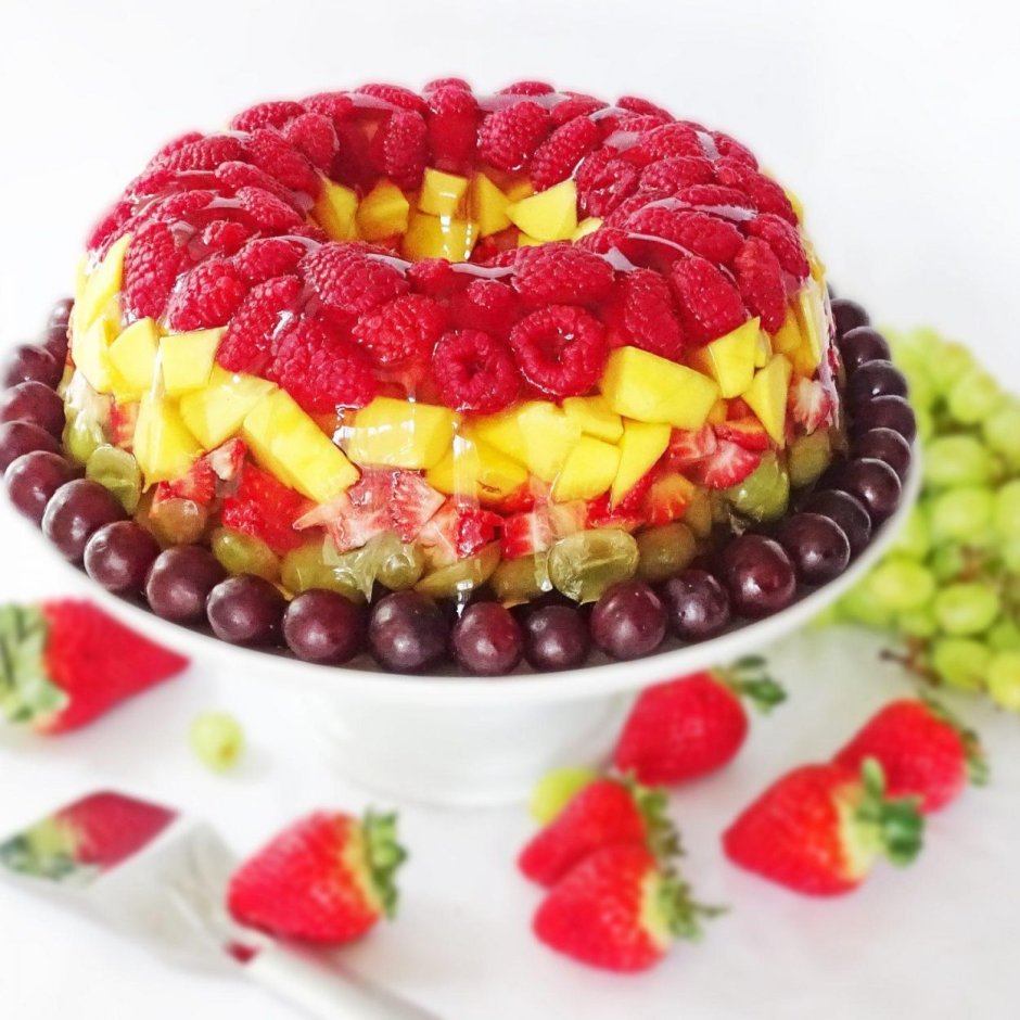 ЖЕЛЕЙНЫЙ тортик с фруктами