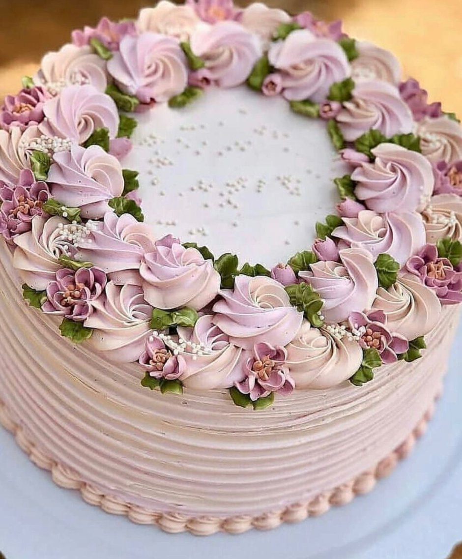 Украшение торта цветами