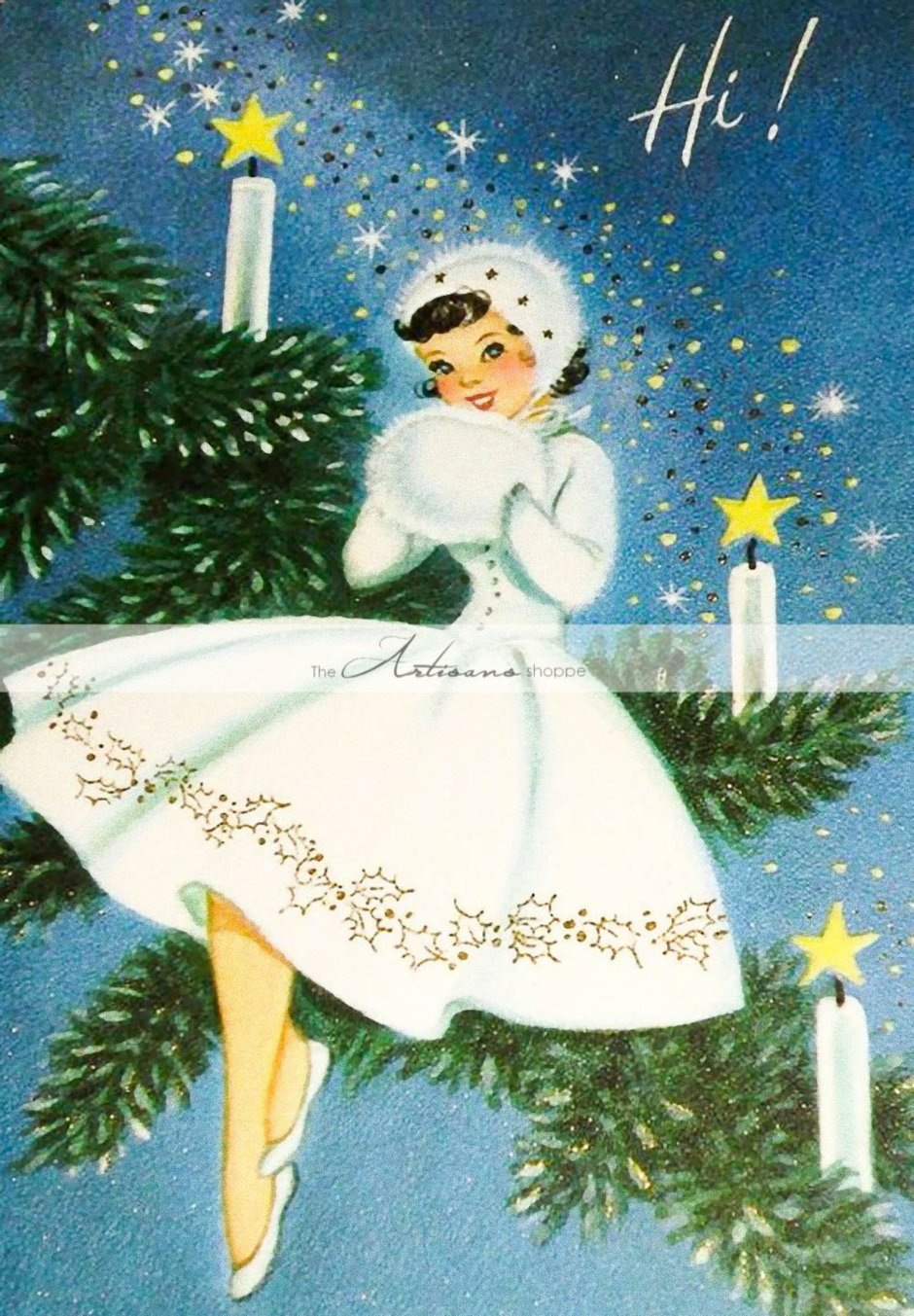 Снегурочки на советских открытках