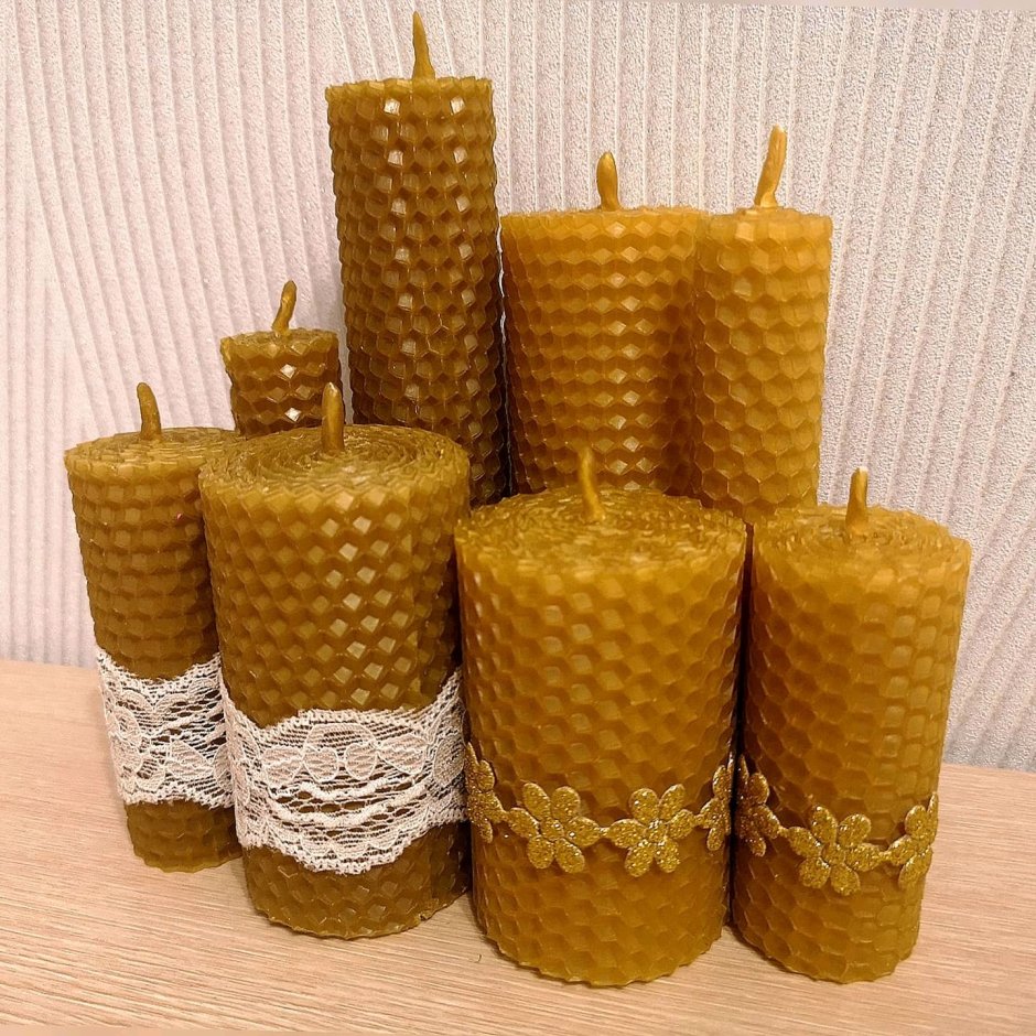 Свечи медовые восковые из вощины