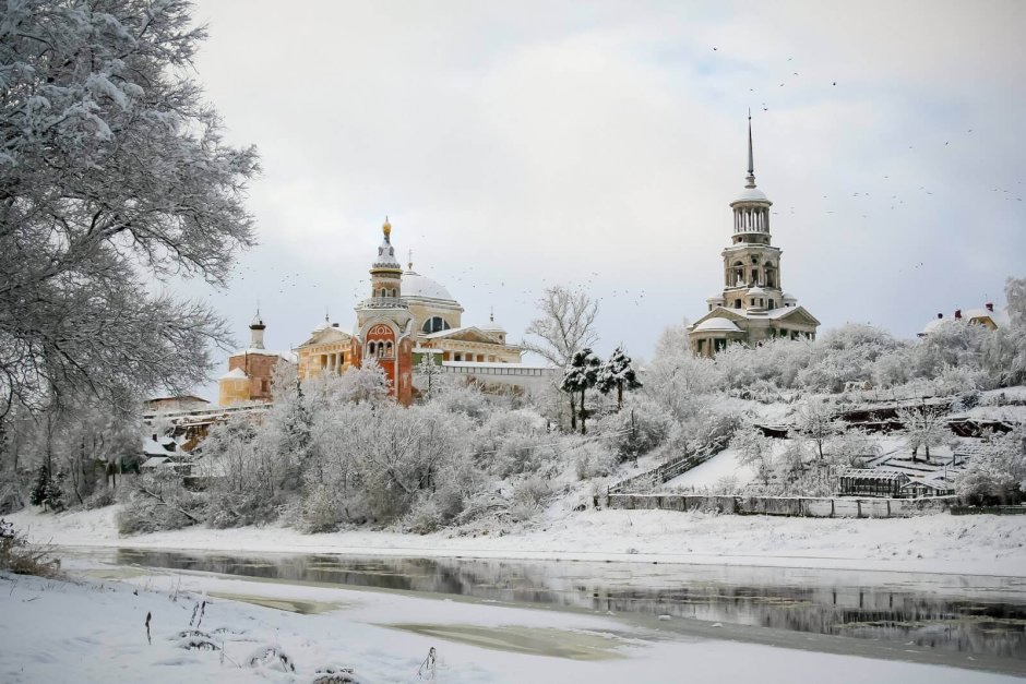 Зимний Торжок Борисоглебский монастырь
