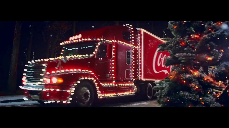Красный Рождественский грузовик