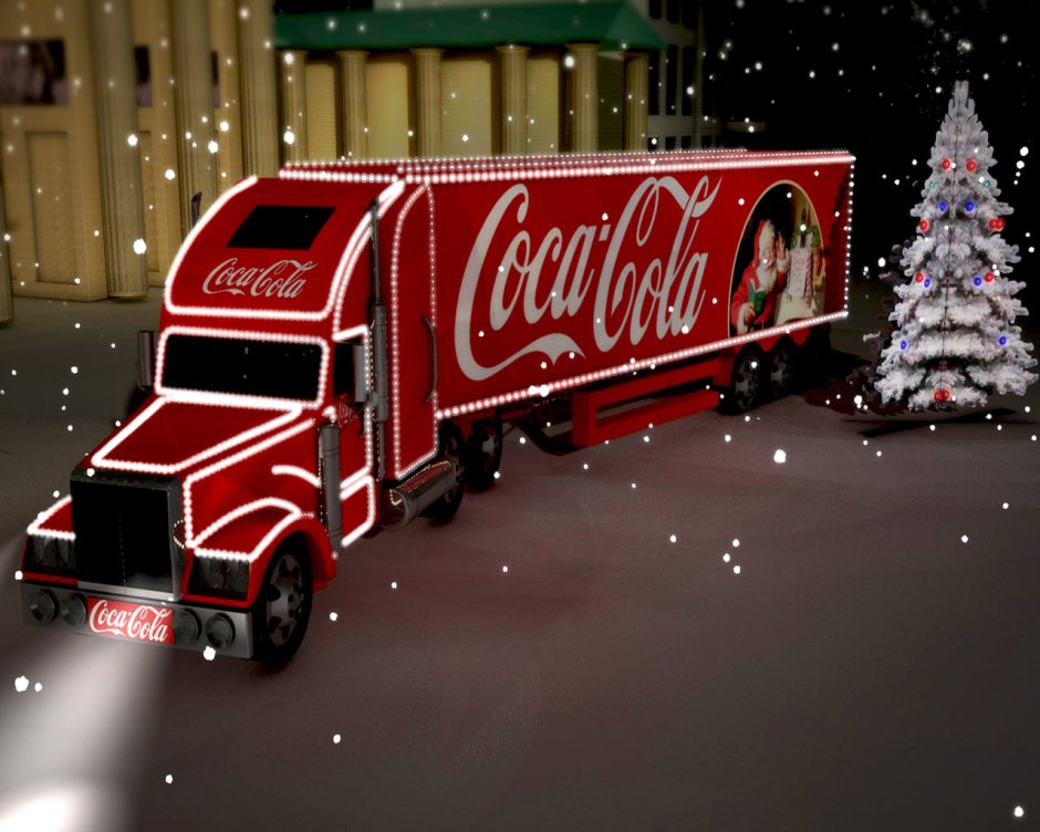 Рождественский грузовик ретро