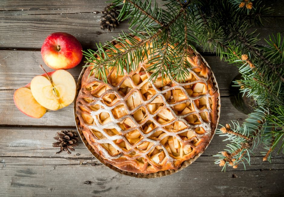 Пирог Рождественский с яблоками
