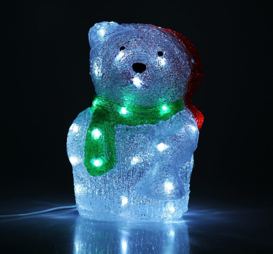 Медведь новогодний светящийся