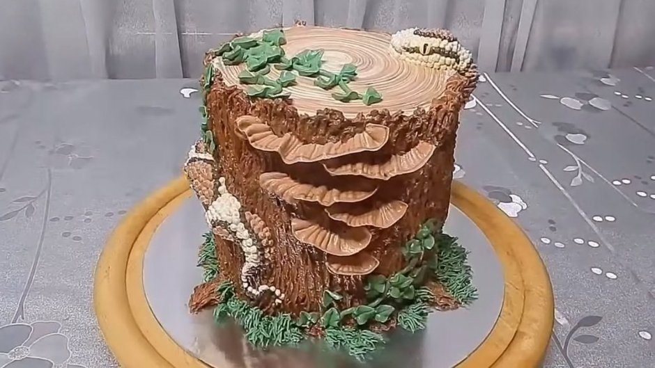Торт пень декор