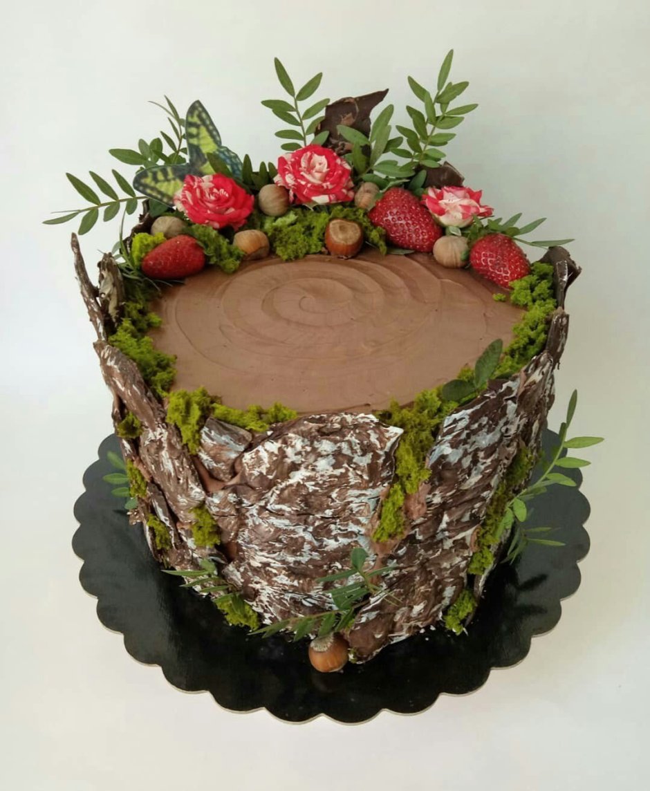 Декор торта с шоколадной стружкой