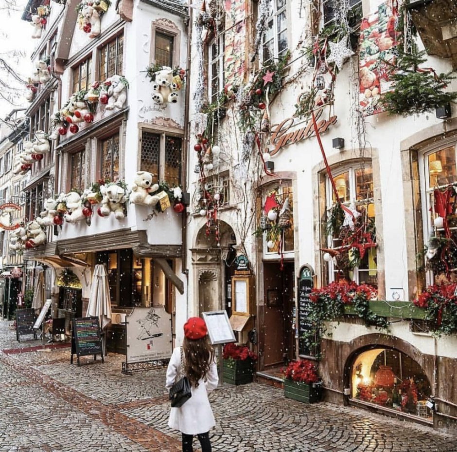 Страсбург Франция зимой