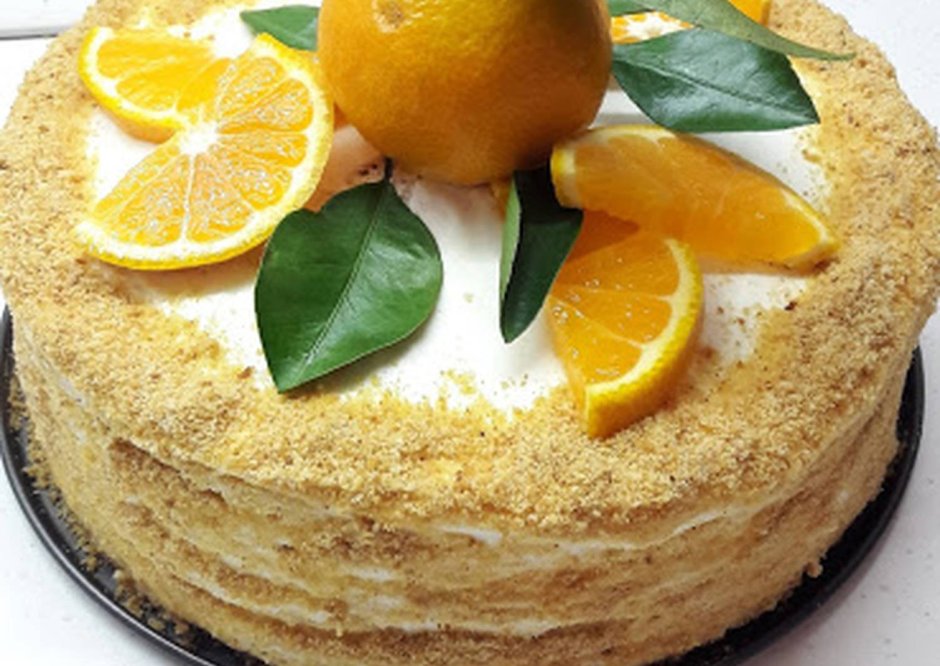 Творожно лимонный торт