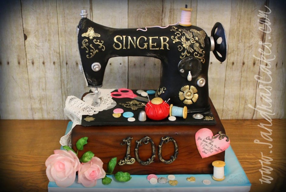 Торт швейная машинка Зингер