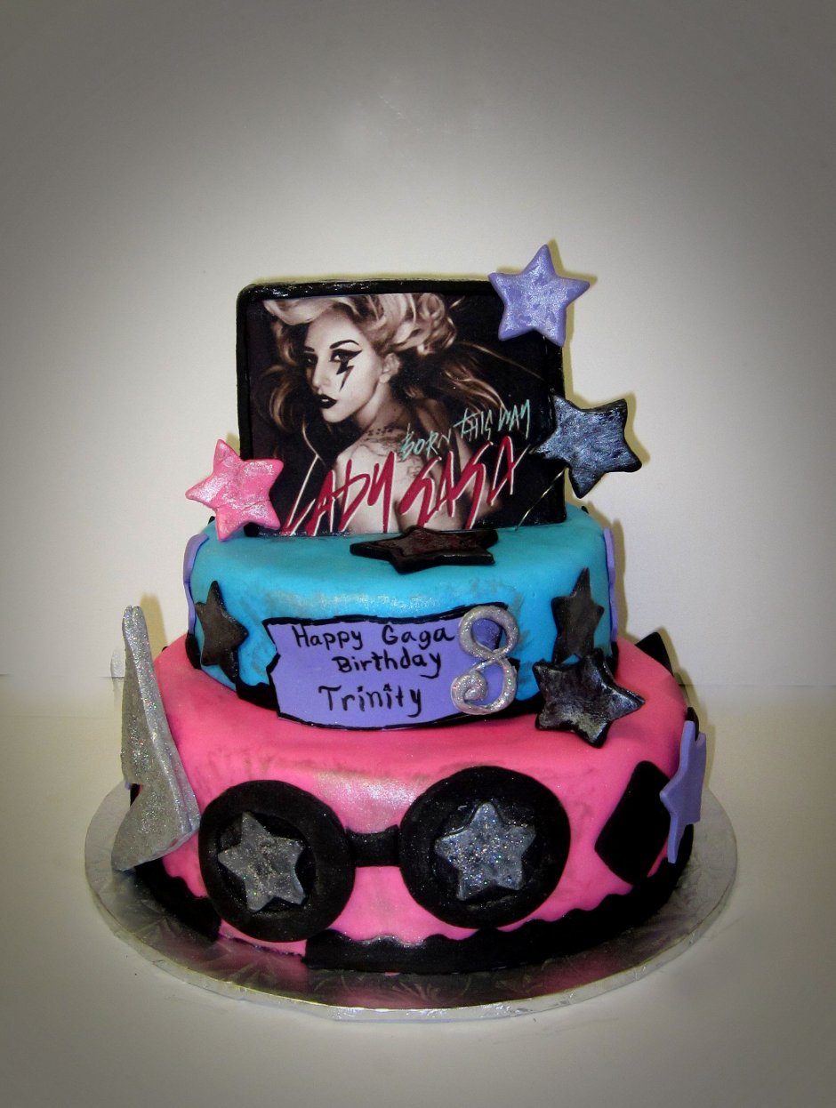 Торт на день рождения леди Гага