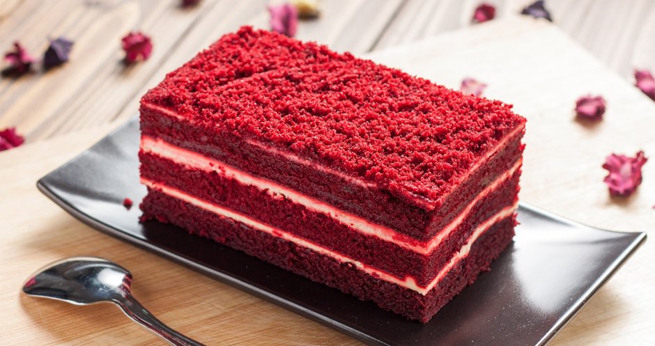Бенто торт красный бархат сердце