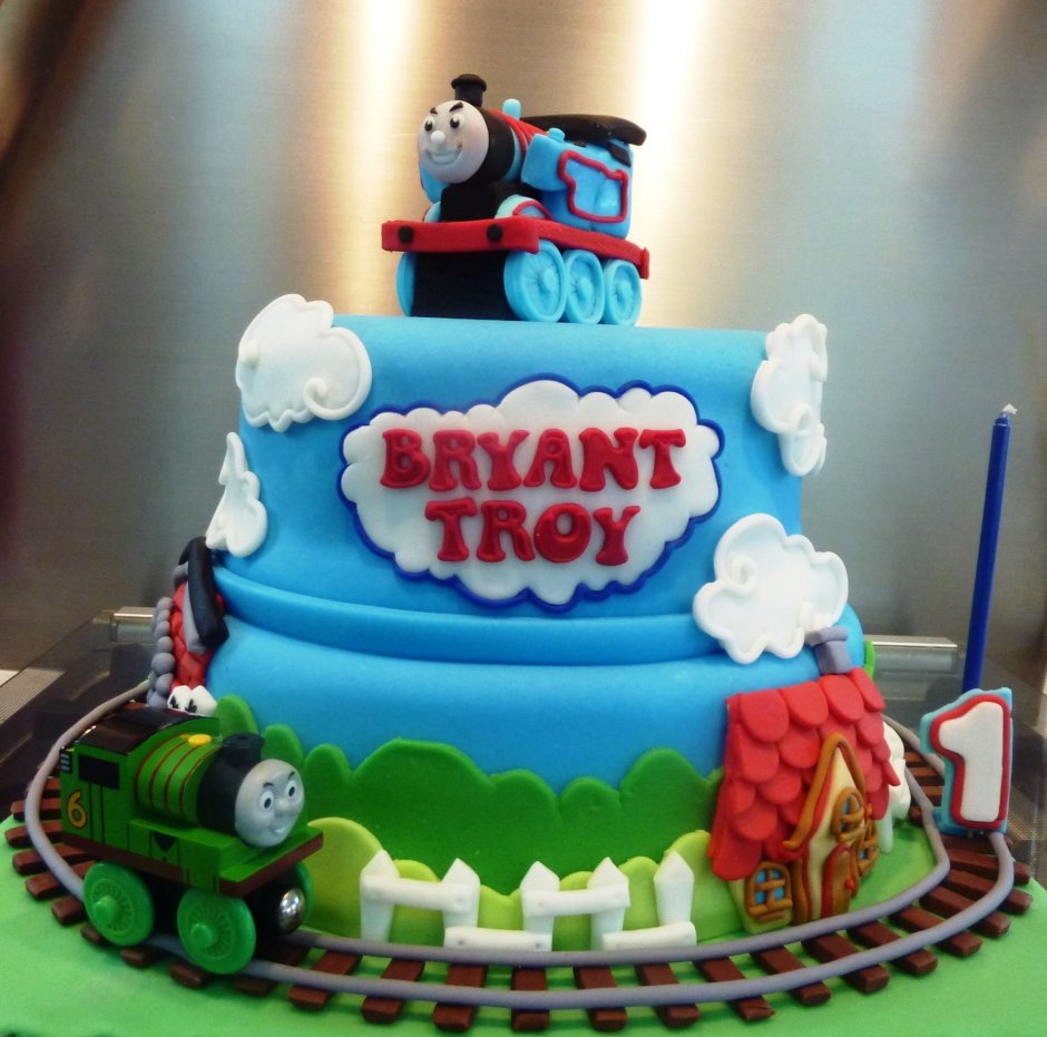 Торт на 2 года мальчику Томас и его друзья