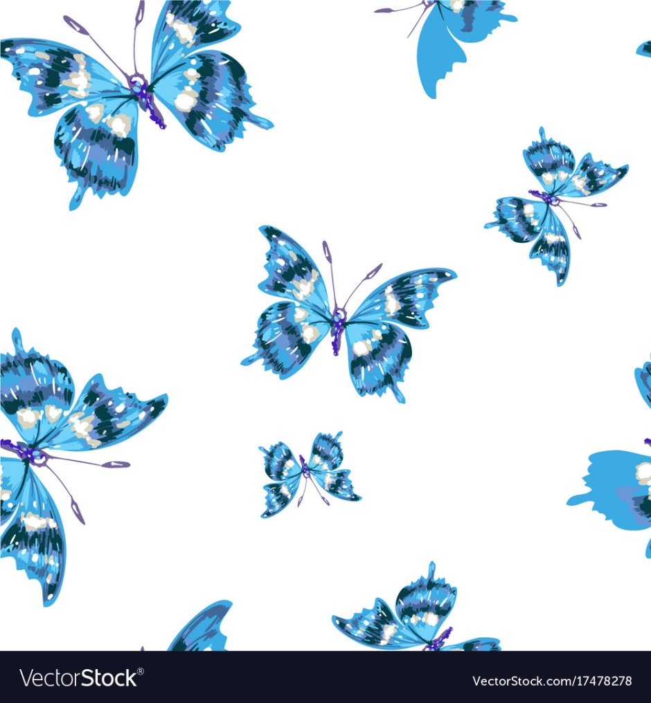 Бабочки светло голубые
