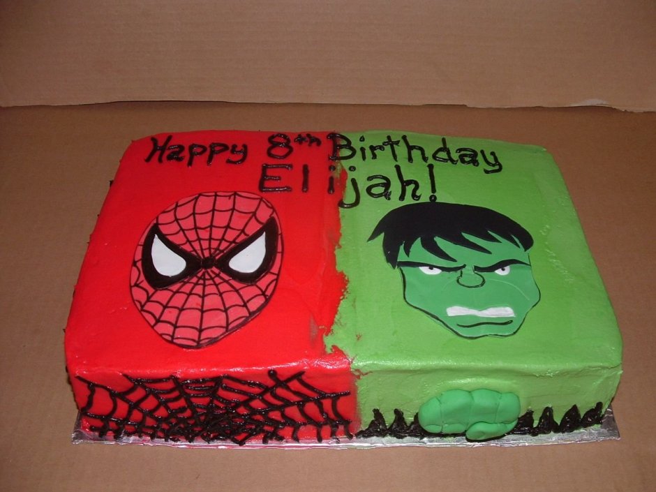 Мстители Халк герои на торт