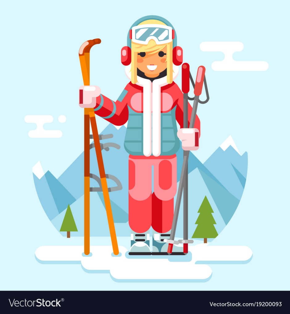 Лыжница вектор
