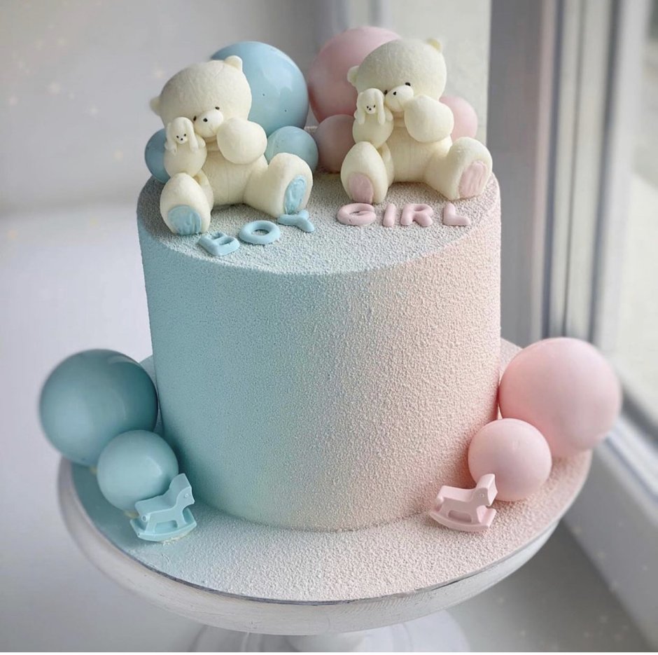 Gender Reveal Party торт