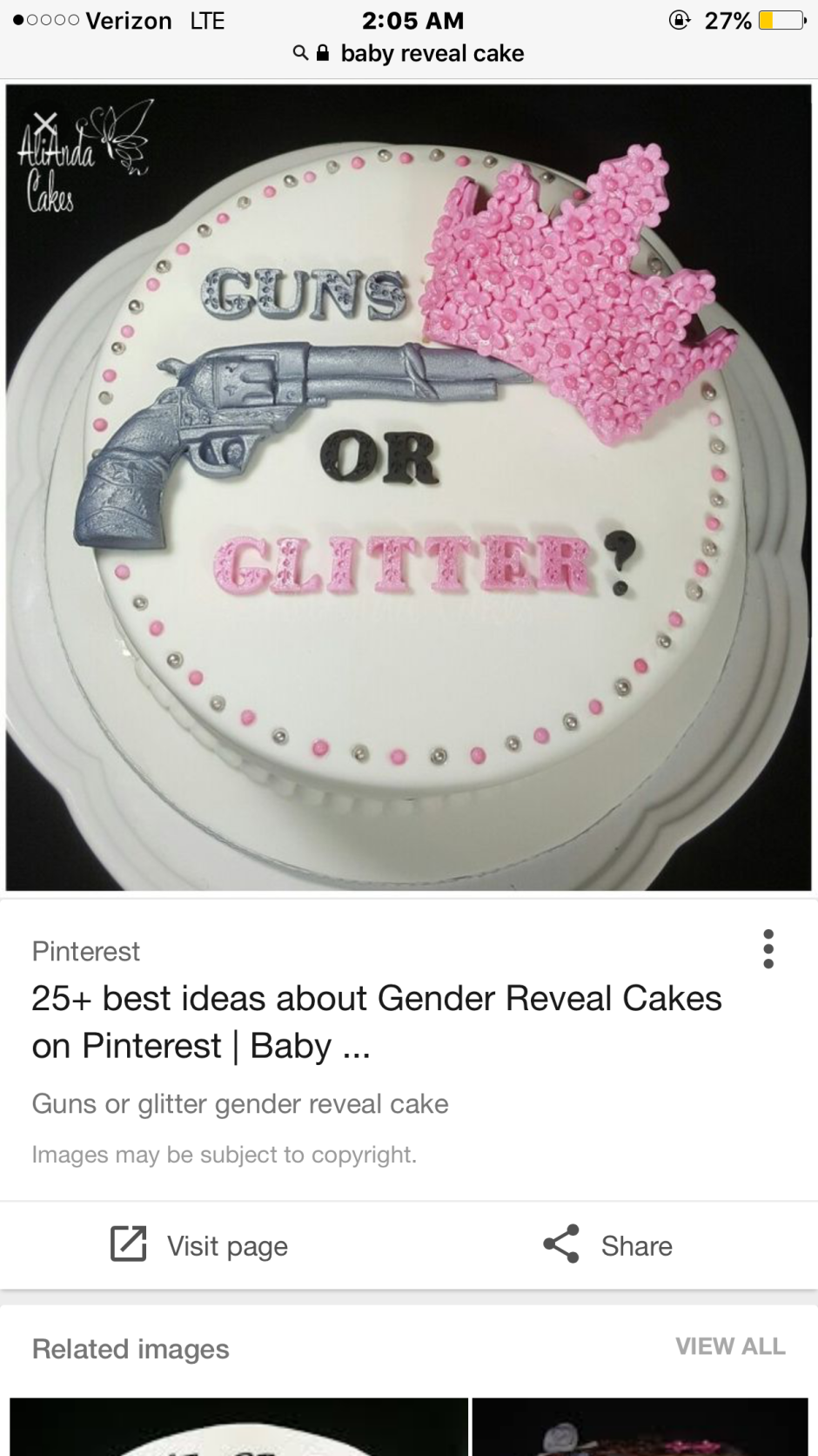 Тематика торта на определения пола