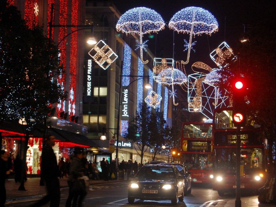 Оксфорд стрит улица Рождество