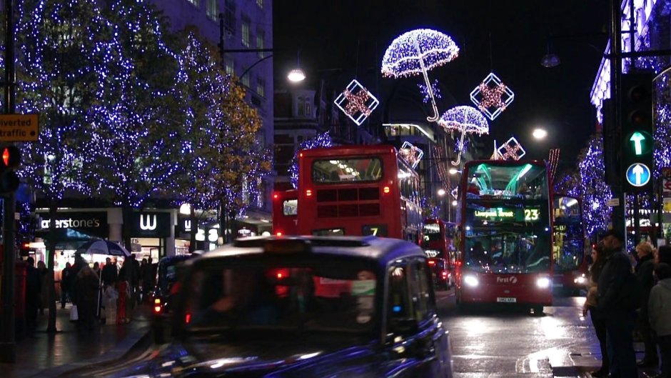 Оксфорд-стрит в Лондоне на Рождество