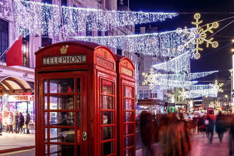 Великобритания Оксфорд стрит Рождество