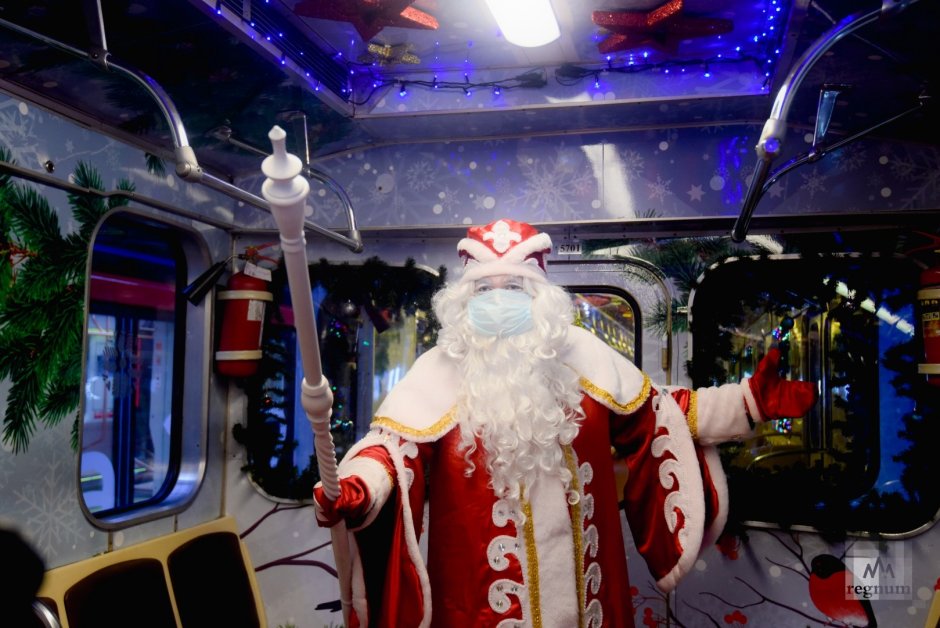 Новогодний поезд Деда Мороза в Москве