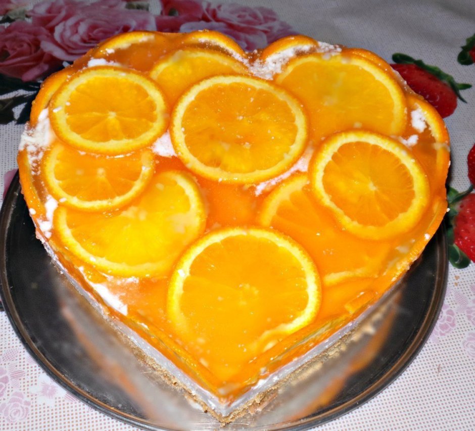 Чизкейк с апельсиновым желе