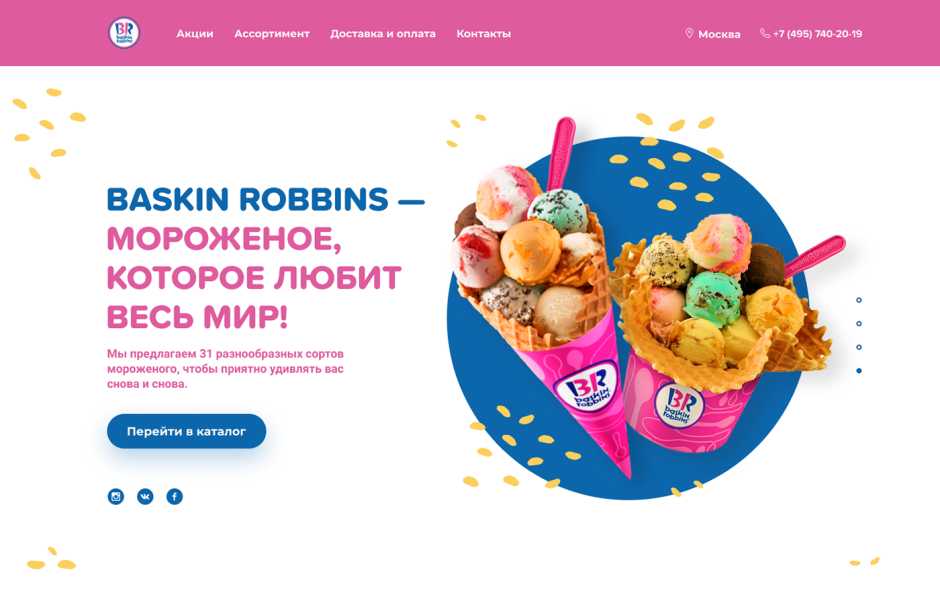 Торт мороженое Единорог Баскин Роббинс