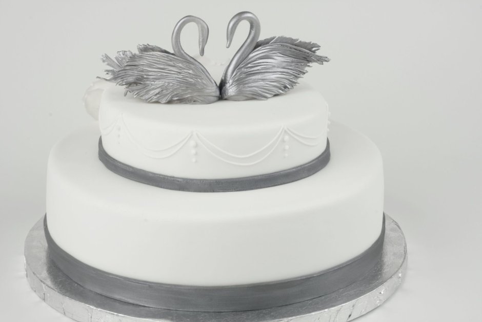 Тортик на серебряную свадьбу