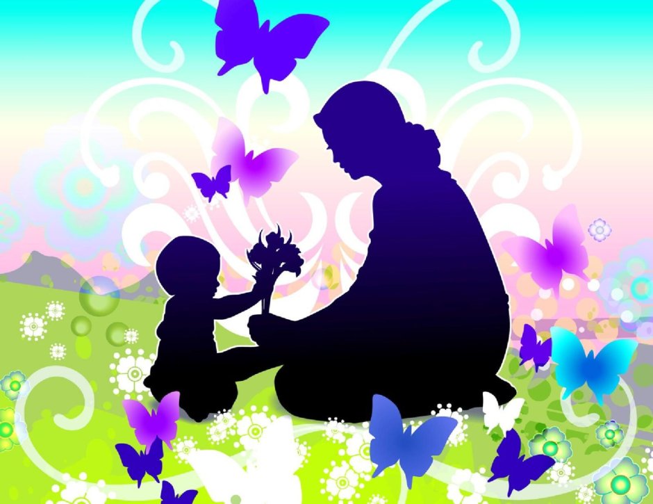 Рисунок для открытки с днем матери цветочки
