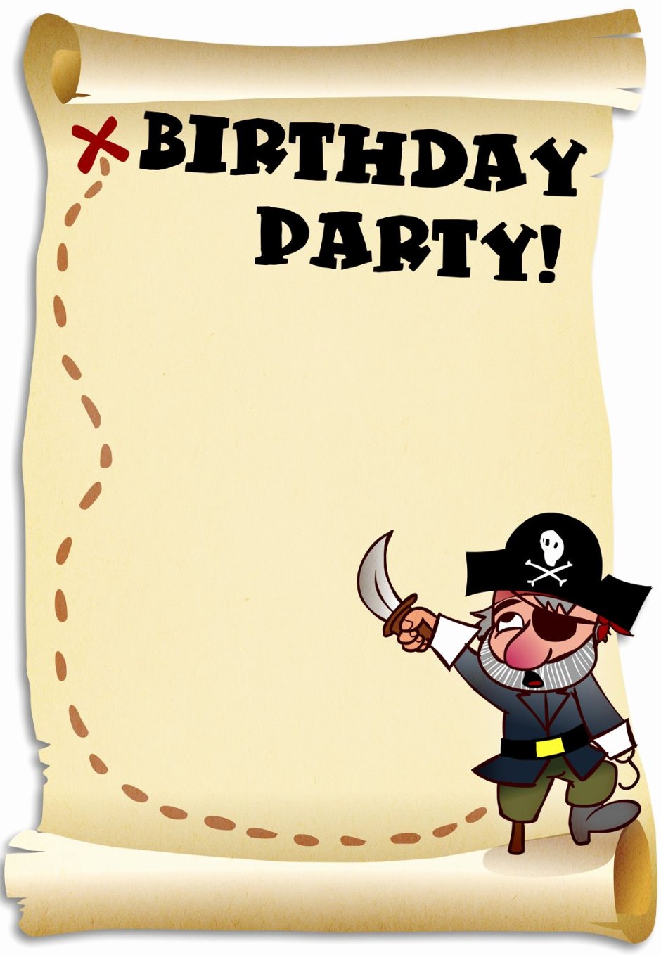 Приглашение на пиратскую вечеринку для детей