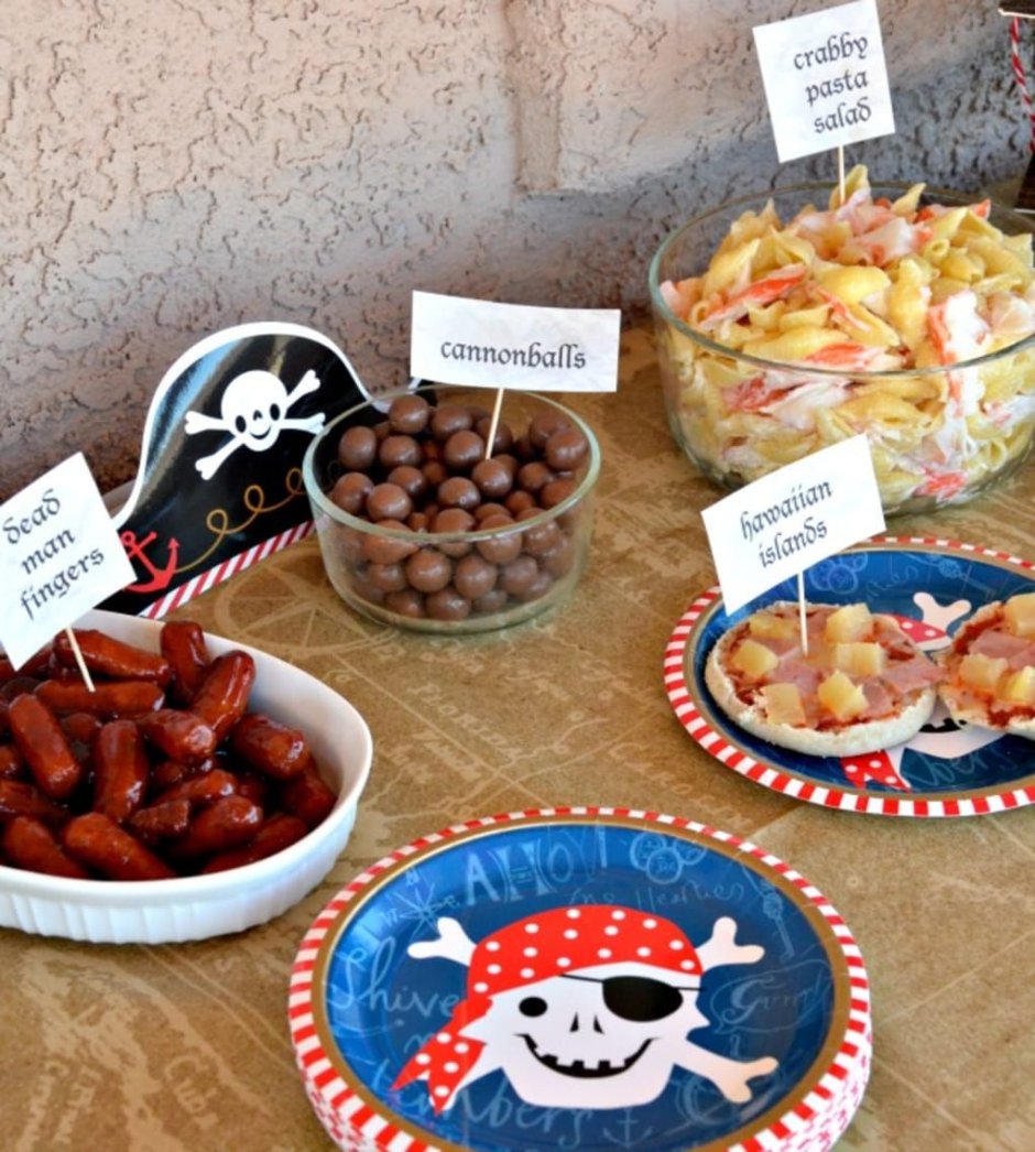 Блюда для пиратской вечеринки для детей