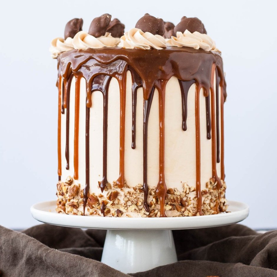 Декор шоколадно карамельного торта
