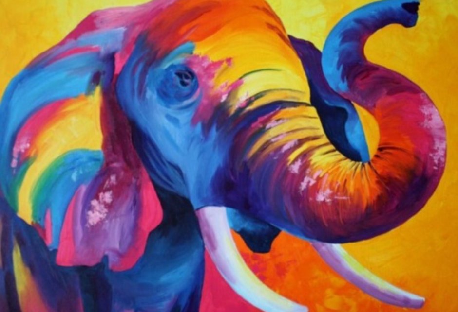 Радужный слон картина