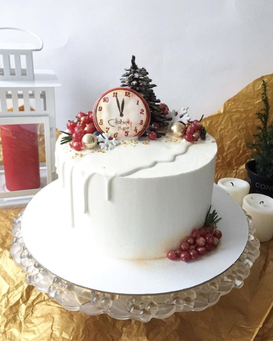 Новогодний декор торта