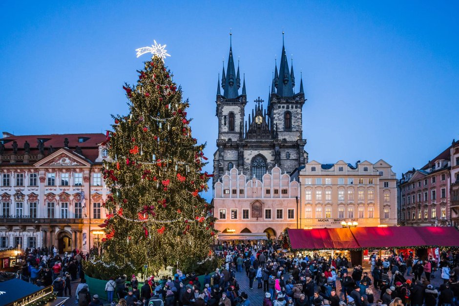 Староместская площадь Прага зимой