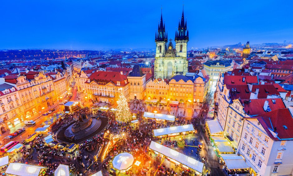 Новогодняя Прага Староместская площадь