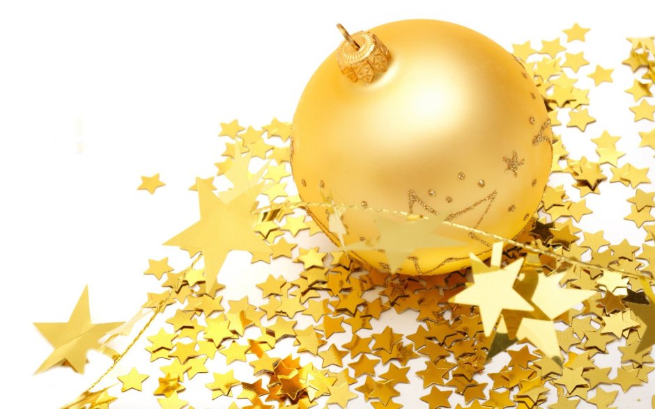 Золотые шары новый год