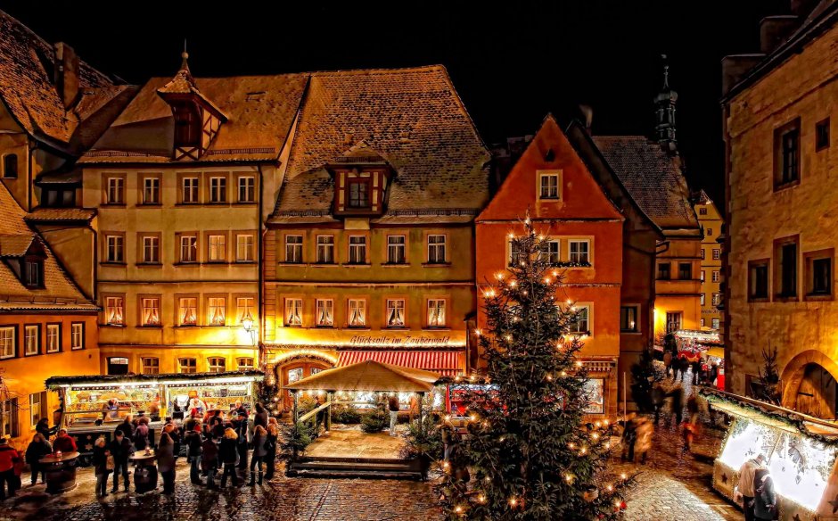 Ротенбург-на-Таубере Германия Рождество