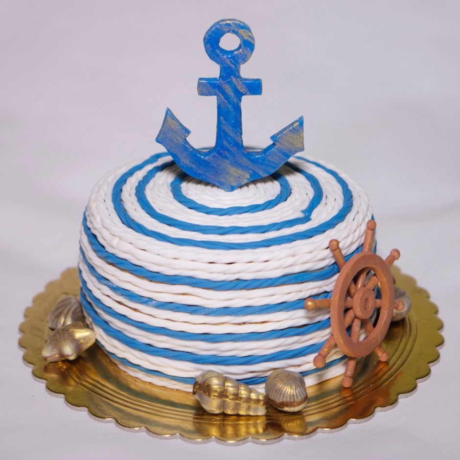 Торт в морском стиле кремовый