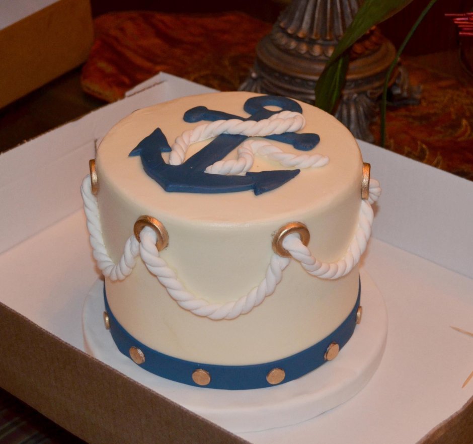 Украшение торта в морском стиле для ребенка