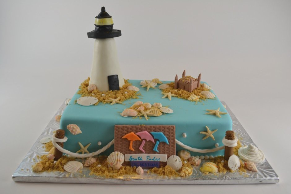 Торт на детский праздник в морском стиле