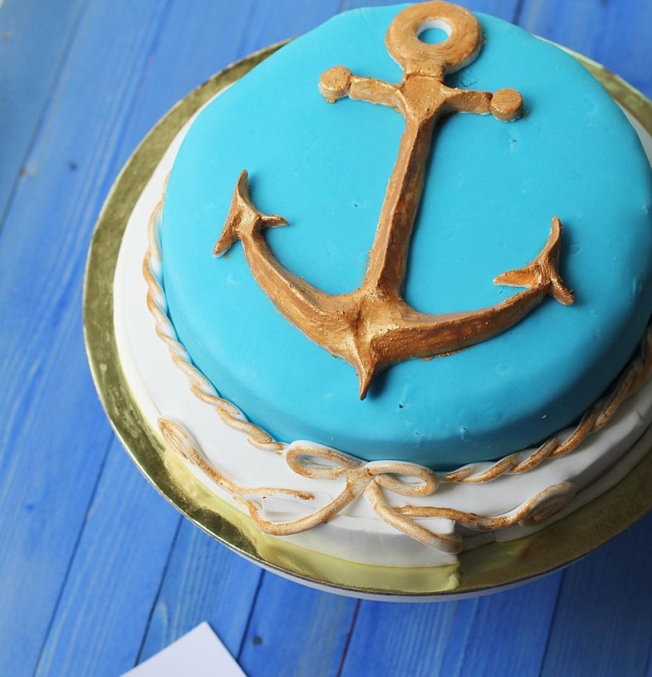 Торт в морском стиле для мужчины