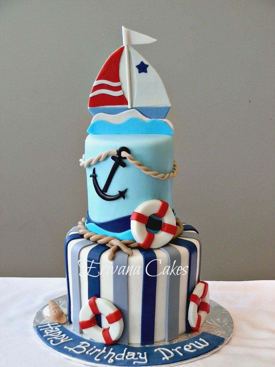 Торт в морском стиле капитану