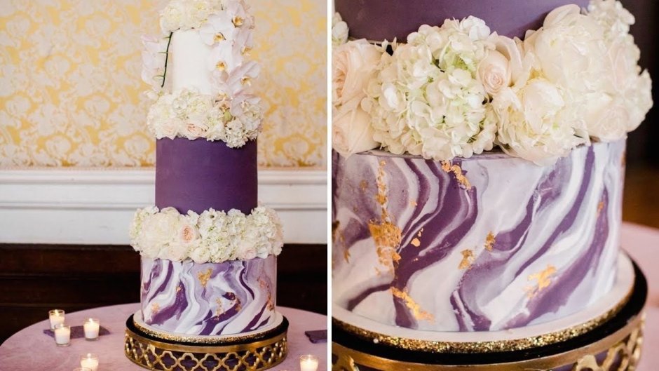 Свадебный торт с разводами
