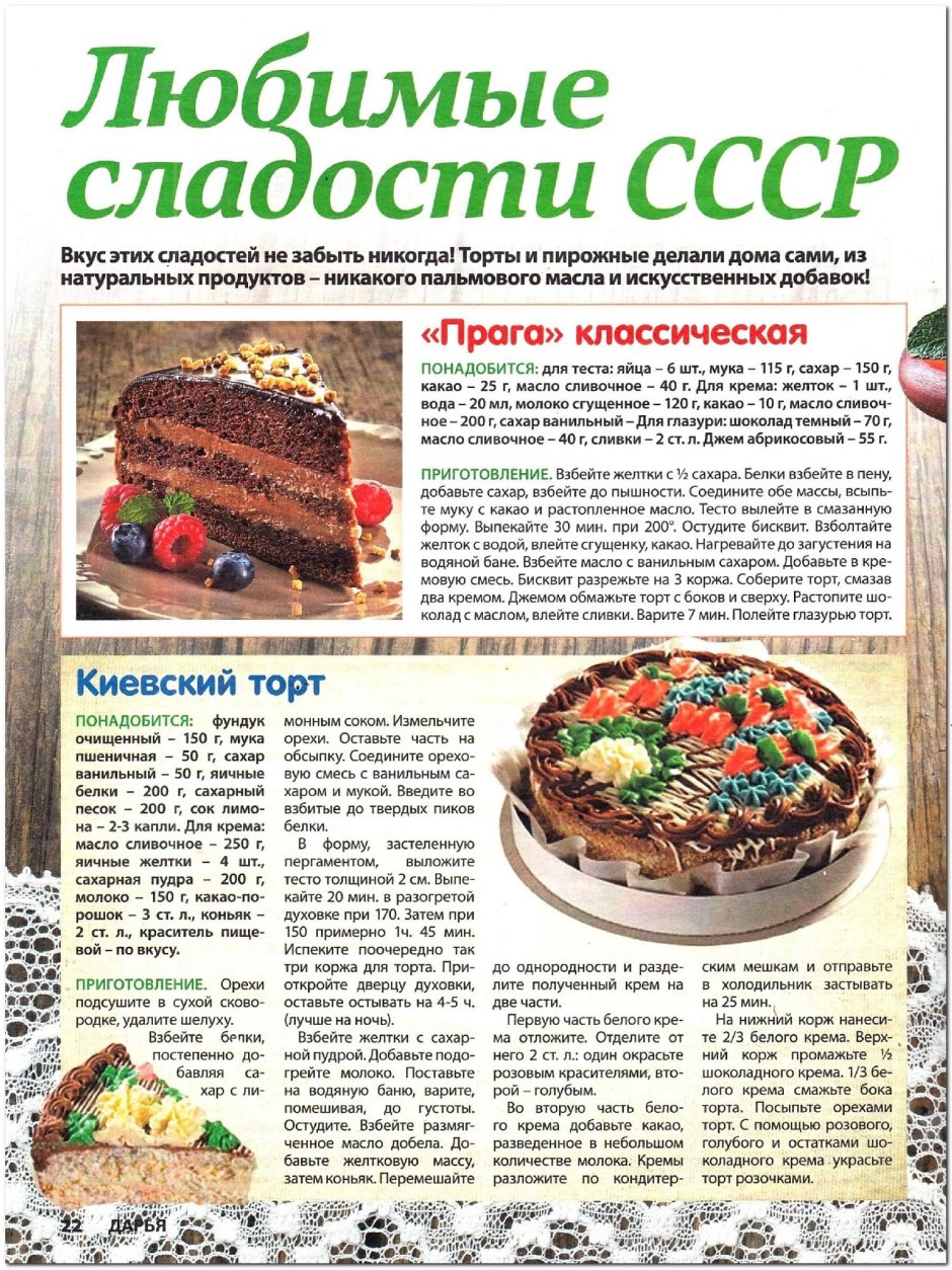 Настоящий рецепт Киевского торта по ГОСТУ